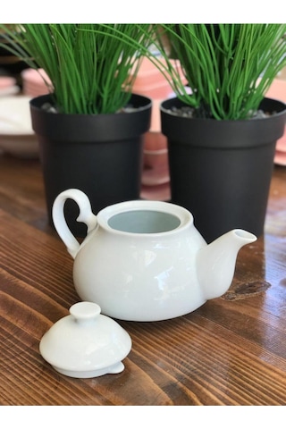 İstoçhome Beyaz Porselen Demlik