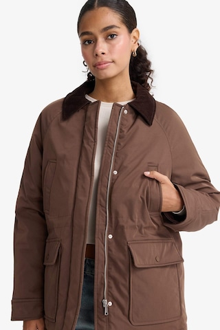 Defacto Regular Fit Kontrast Yaka Fermuarlı Parka F3558ax25wnbn530 Kahve