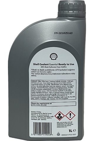 Shell Coolant Essential 4 Mevsimlik Mavi Antifriz 1 Litre
