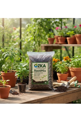 Rootmix 5l Fide Ve Çiçek Toprağı Cocopeat + Perlit + Torf Karışımı Saksı, Fide Ve Süs Bitkileri İçin Hazır Yetiştirme Ortamı 5 Litre