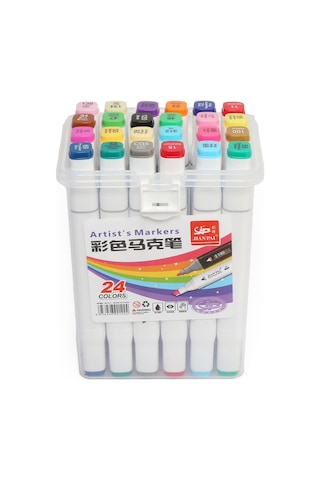 Hobi Market Art Çift Uçlu Marker Kalem Seti 24 Renk