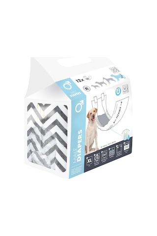 M-pets Dıapers Erkek Köpekler İçin Külot Xl 12li