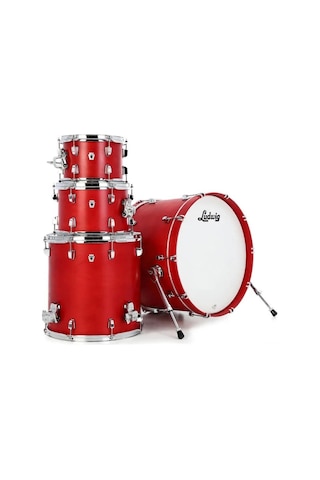 Ludwig Ln34023txpr Neusonic Downbeat Shell Set Diablo Red Modern Rock Tonu Hafif Tasarım