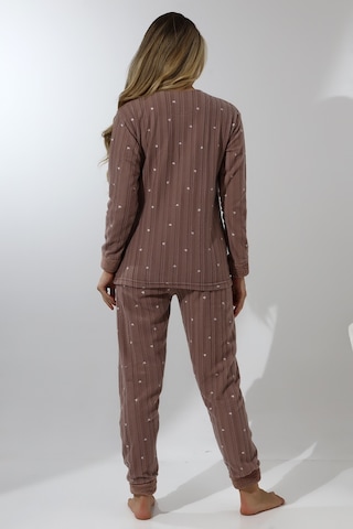 Wordex Fawn 5019 Peluş Welsoft Polar Kışlık Yumoş Kadın Pijama Takımı Love Vizon