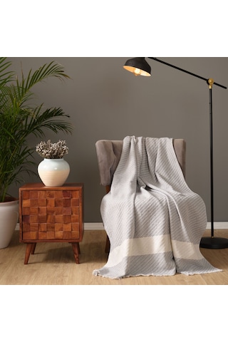 Karaca Home Wilma Gri Throw Battaniye 130x170 cm