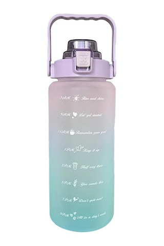 Novahub Renkli 2l Spor Şişesi: Pc, Pp, Gıda Silikonu, 30x11x11 Cm, 220g, El Yıkama Önerilir Mor Renk Mor