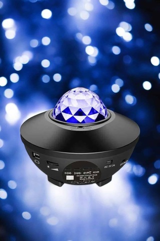 Tek Projektör Yıldız Gece Lambası Disko Topu Bluetooth Bağlantılı Taşınabilir Şarjlı Najmaddin