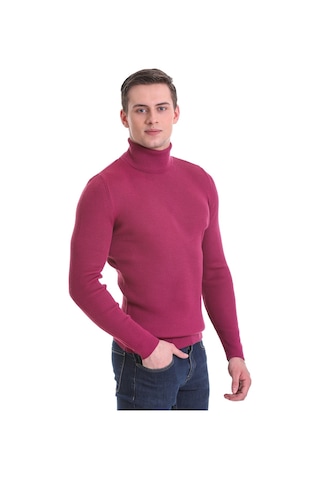Hatemoğlu Fuşya Slim Fit Fitilli Balıkçı Yaka Yünlü Triko Kazak 34232023a0 Fuşya
