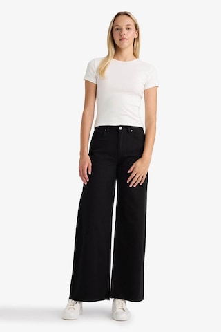 Defacto Wide Leg Normal Bel Standart Boy Gabardin Pantolon E4381ax25aubk81 Siyah