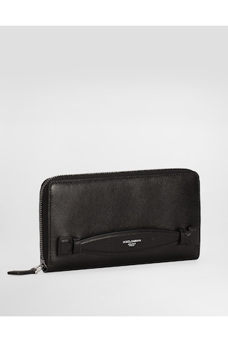 Dolce & Gabbana Zip-around Calfskin Wallet Siyah
