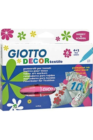 Giotto Decor Textile Kumaş Boyama Kalemi 6 Renk