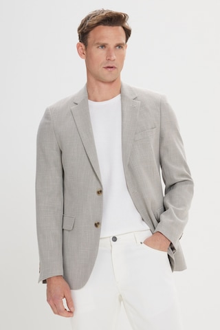 AC&Co / Altınyıldız Classics Erkek Bej Sıyah Regular Fit Rahat Kesim Mono Yaka Ceket Bej Sıyah