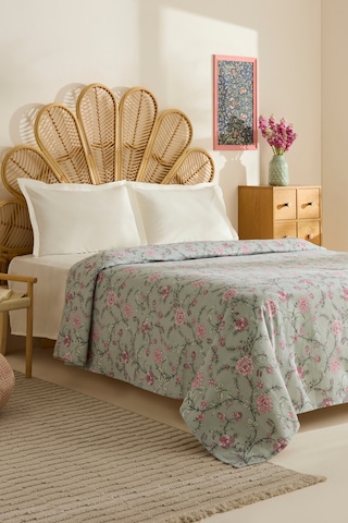 Karaca Home Nymira %100 Pamuk Çift Kişilik Tek Pike Mint Mint
