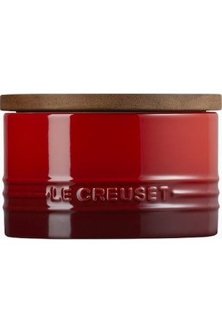 Le Creuset Signature Seramik Lüks Tasarım Saklama Kabı Akasya Kapaklı Saklama Kapları Kırmızı 1