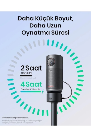 Anker Nebula Capsule Air D4112 Taşınabilir Projeksiyonlu Hoparlör Siyah