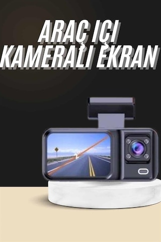 1080p Sürüş Kaydedici 2 İnç Araç Araba Ön İç Arka Dvr Ips Ekran 37994163