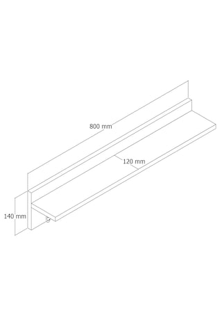 Ferniso Mobilya 80 Cm Duvar Askılık Çam