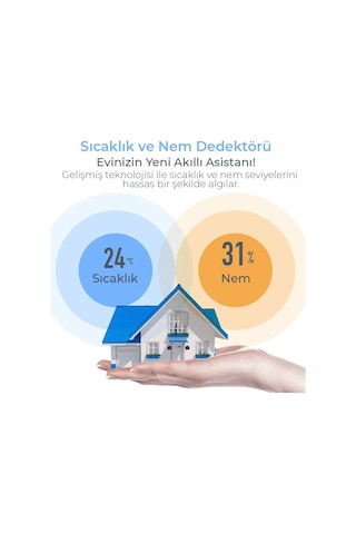 Zigbee Akıllı Termometre Lcd Ekranlı Wi-fi Sıcaklık Ve Nem Ölçer