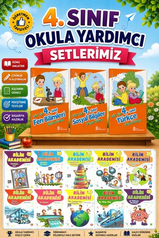 4.sınıf Çıtır Çıtır Türkçe + Fen Bilimleri + Sosyal Bilgiler + Bilim Akademisi Hikaye Seti