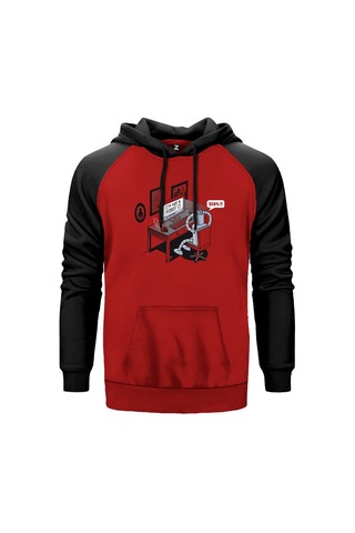Im Not A Robot Kırmızı Renk Reglan Kol Sweatshirt