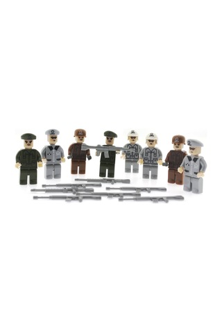 Ausini Army 8’Li Tüp Kutu Figür Seti Gri