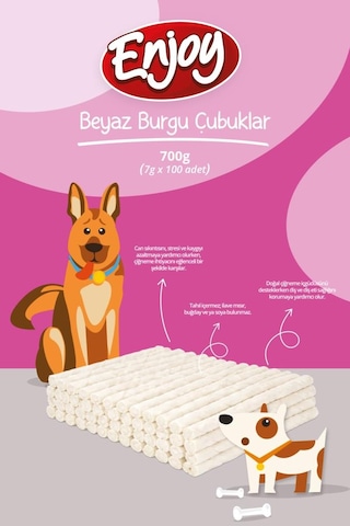 Enjoy Beyaz Burgu Çubuk 7gr X 100 Adet
