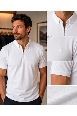 Craft Kagi Fermuarlı Polo Yaka Tişört Lacivert