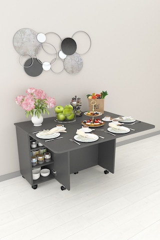 Asra Trend %100 Mdflam Mutfak Adası Yemek Masası Kahve Köşesi Ma-02 Antrasit Antrasit