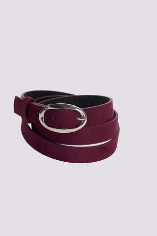 Tudors Kadın Oval Tokalı 110 Cm Standart Bordo Kemer-51475