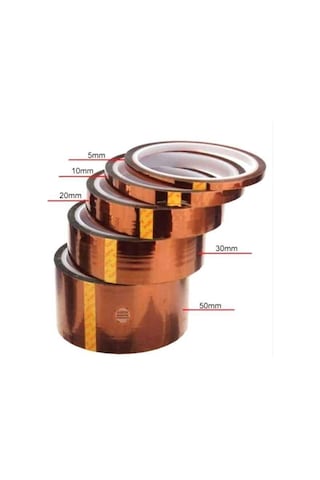 Kapton Bant 3mmx33m Yüksek Isıya Dayanıklı Yanmaz Bant