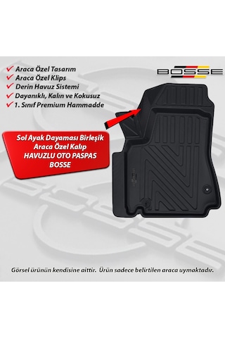 Citroen Berlingo Paspas Araca Özel 2008 2018 Arası BOSSE 3D Havuzlu Oto Paspas Paspas