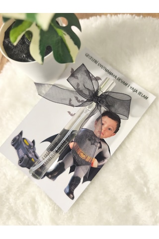 Pamuğum Atelier Kişiye Özel Fotoğraflı Yarasa Adam 10 Ml Sprey Kolonyalı Doğum Günü Hediyeliği 15-25-35-50 Adet 25 Adet