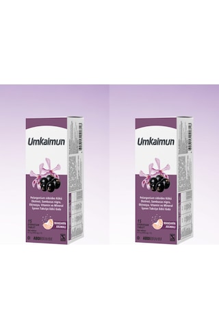 Umkaimun Afrika Sardunyası, Kara Mürver Içerikli 15 Tablet 2'li Paket