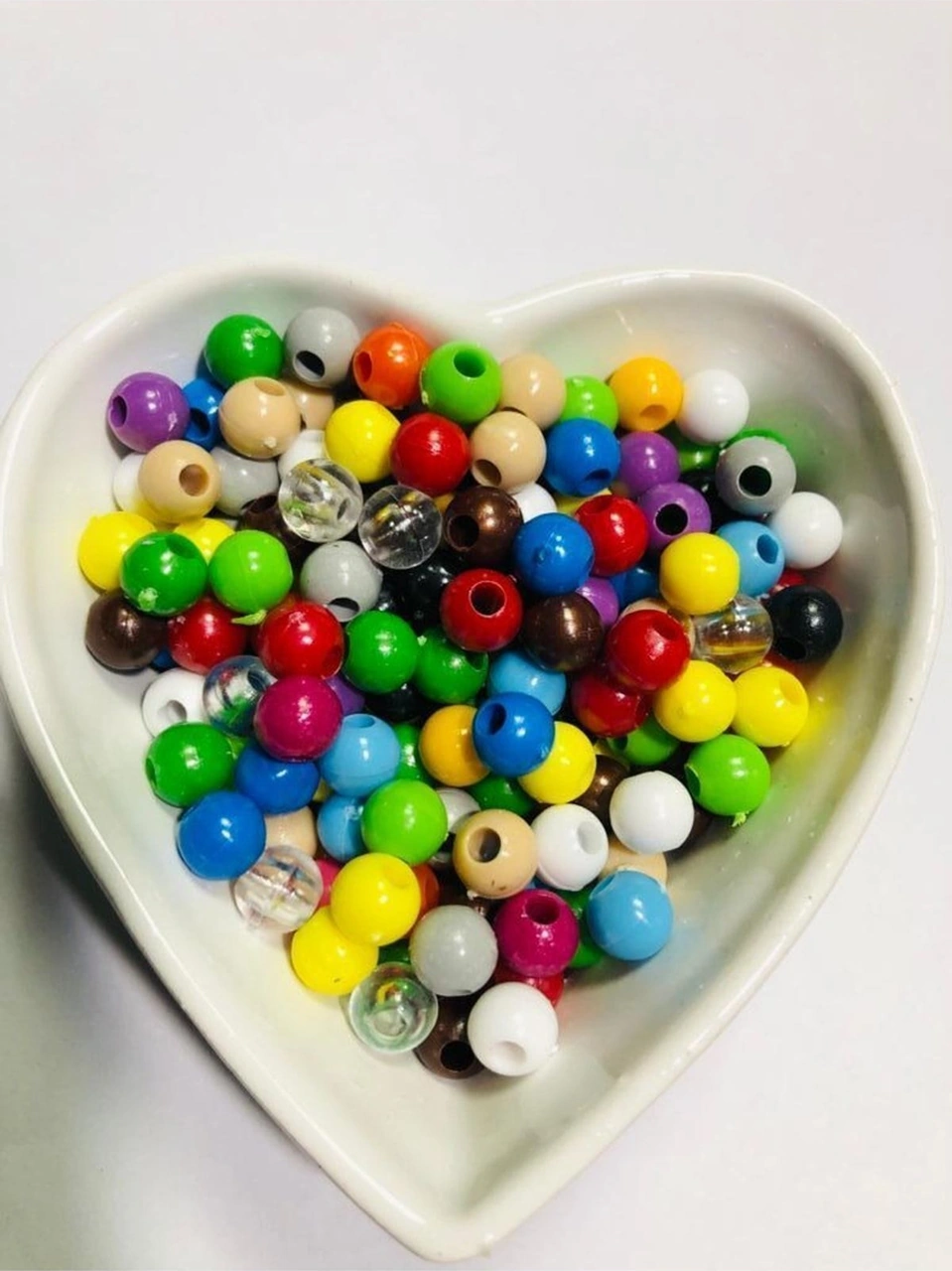 8 Mm Karışık Renk Plastik Boncuk 300 Adet Dekor / Takı / Kuzu Boncuğu -