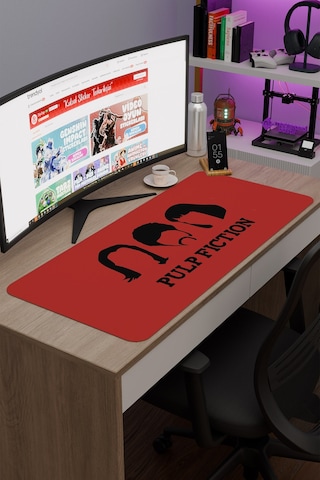 Pulp Fiction Ucuz Roman Tarantino V3 90x40 Xxl Gaming Kauçuk Kaymaz Taban Mouse Pad Fare Altlığı