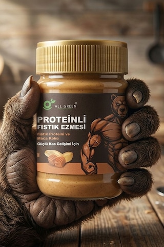 Proteinli Fıstık Ezmesi Karamel Fıstık Proteini, Maca Kökü Tozu İle 325 Gr