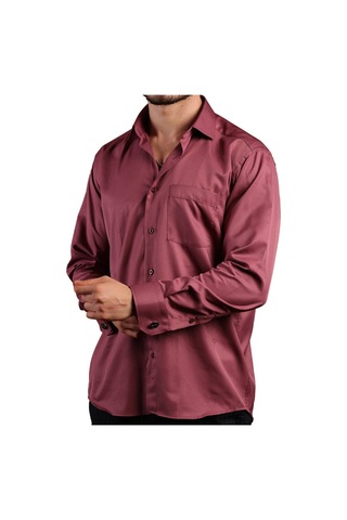 Mürdüm Rahat Kesim Micro Kumaş Kol Düğmeli Regular Fit Erkek Gömlek - 190-23 001