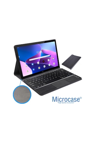 Lenovo Uyumlu Tab M10 PlusTB125FU 10.61'' BT Touchpad Klavye + Mouse + Kılıf - BKK7