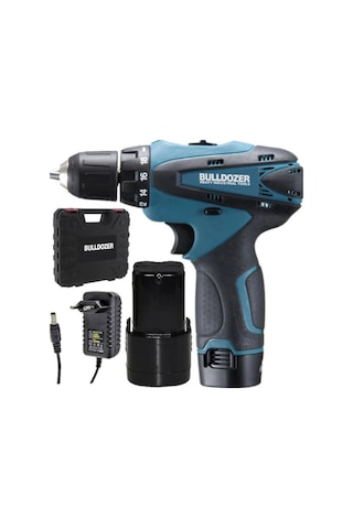 Bulldozer 20 V 3 Ah Li-ion Çift Akülü Şarjlı Darbesiz Matkap Vidalama