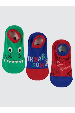 Civil Boys Erkek Çocuk 3'lü Babet Çorap 2-12 Yaş Kırmızı Kırmızı
