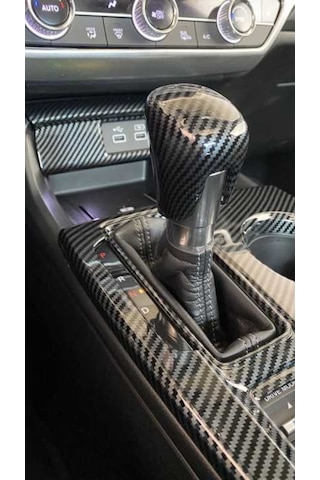 Honda Cıvıc Fe1 Uyumlu 2022+ Karbon Vites Konsol Kaplama