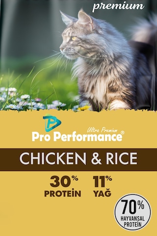 Pro Performance Tavuklu ve Pirinçli Yetişkin Kedi Maması 15 KG