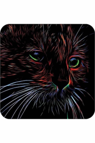 Siyah Kedi Desenli Banyo Halısı Klozet Paspas Seti Bs295n11