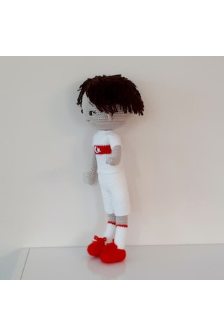 Amigurumi Örgü Oyuncak Milli Futbolcu Bebek Beyaz