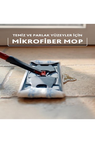 Vileda H2pro %100 Mikrofiber Yedek Mop beyaz