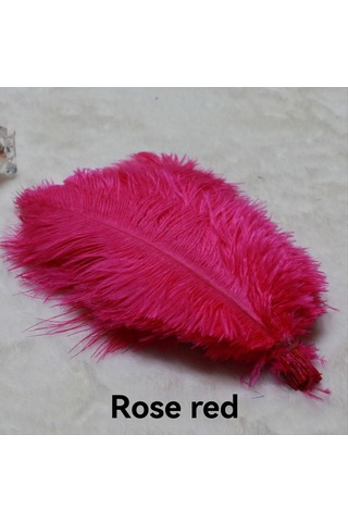 Gatherco 20-25 Cm Devekuşu Tüyü Sahne Performansları Tüyleri El Yapımı Kendin Yap Takı Süslemeleri Devekuşu Tüyleri Açık Pembe