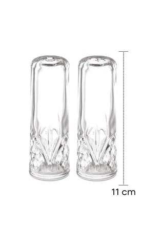 Periboia 2li Akrilik Tuzluk Biberlik Seti - Şeffaf Tuzluk Cam D Çok Renkli