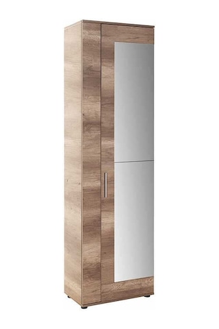 Antre 11 Raflı 2 Kapaklı Aynalı Ayakkabılık Açık Ceviz Tori 60x212x36 Cm Gxyxd