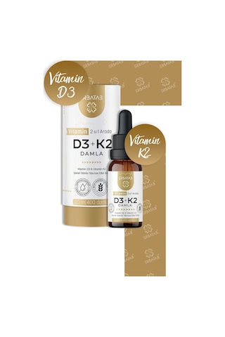Erbatab D3 K2 İkisi Bir Arada Damla Vitamin 20 ML