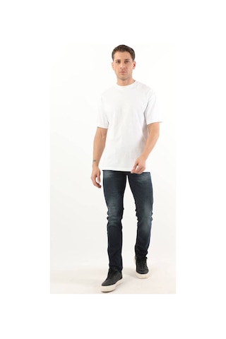 Banny Jeans Erkek Orta Bel Taşlanmış Jean Pantolon Lacivert 35